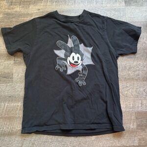 Disney Oswald The Lucky Rabbit Shirt Mens XLarge Black Graphic Tee Cartoon Retro